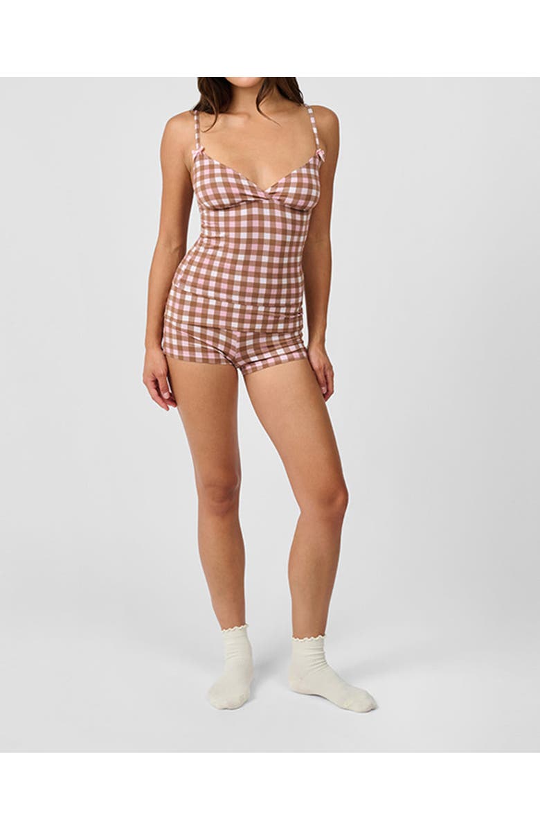 WeWoreWhat Crossover Cami Tank Top, Alternate, color, Pink/Brown