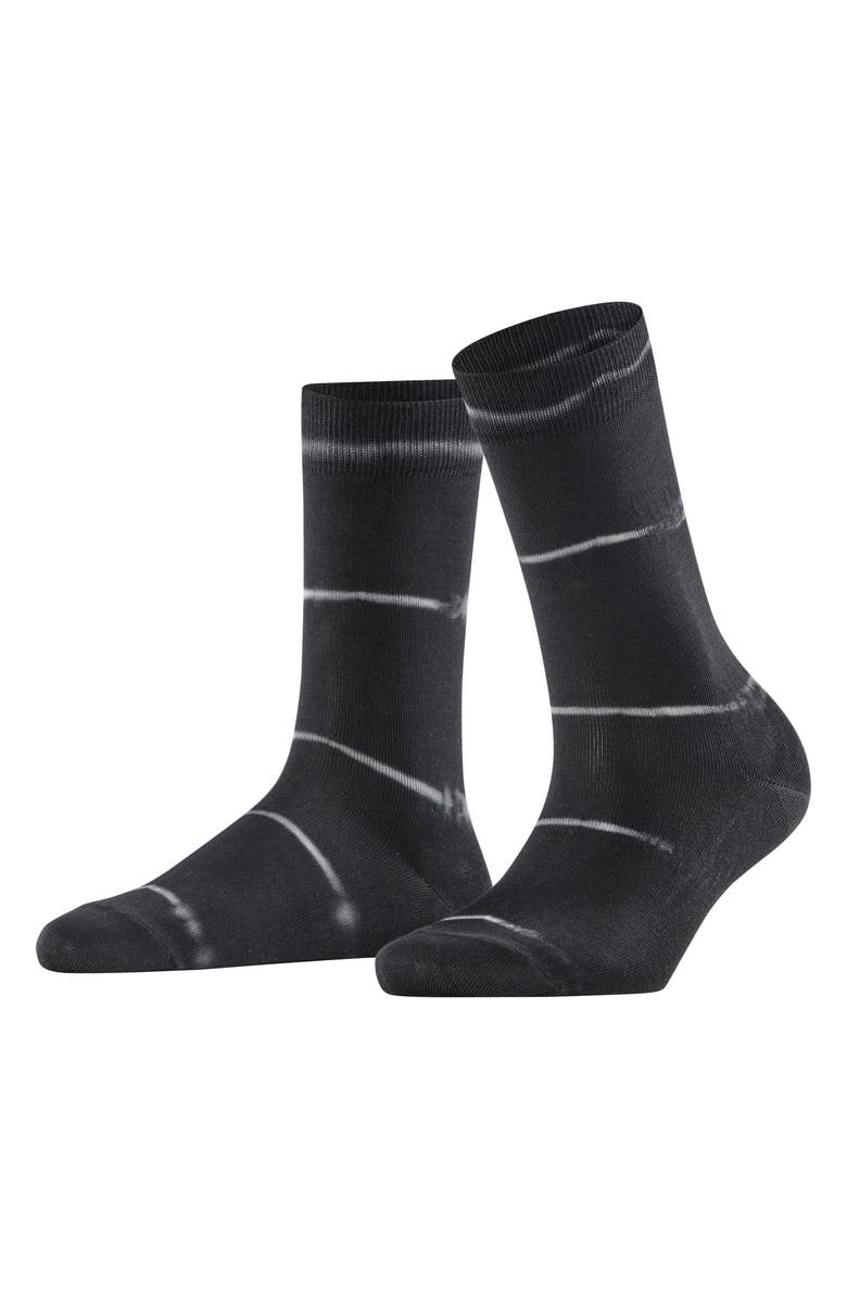 Falke Wave Bond Organic Cotton Blend Crew Socks, Main, color, Black