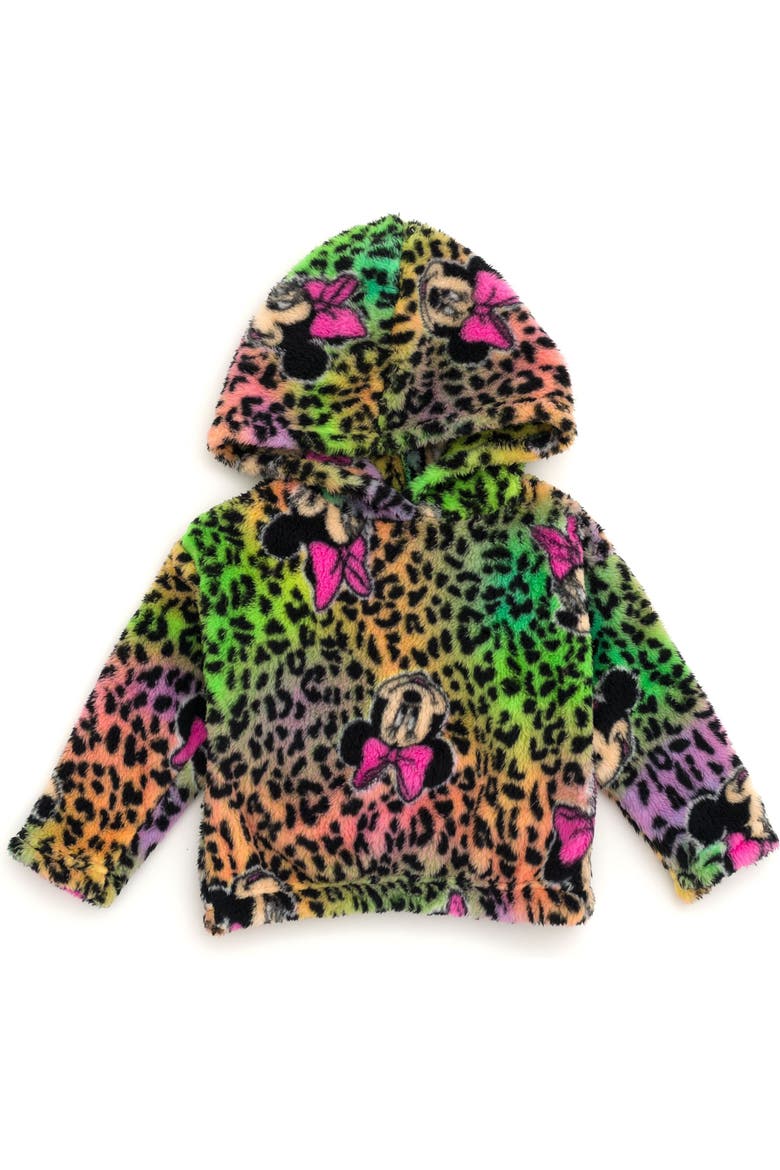 Minnie Mouse Fleece 2-Piece Hoodie and Pants Set, Alternate, color, Minnie Neon Leopard