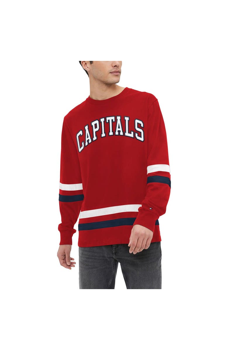 Tommy Hilfiger Men's Tommy Hilfiger Red Washington Capitals Nolan Long Sleeve T-Shirt, Alternate, color, Red