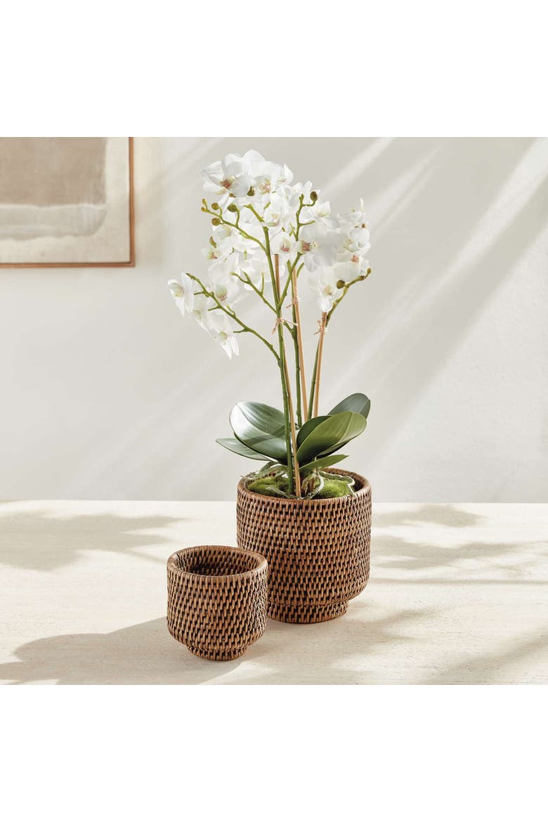 BURMA RATTAN CACHEPOTS SMALL, SET OF 2, Alternate, color, Brown