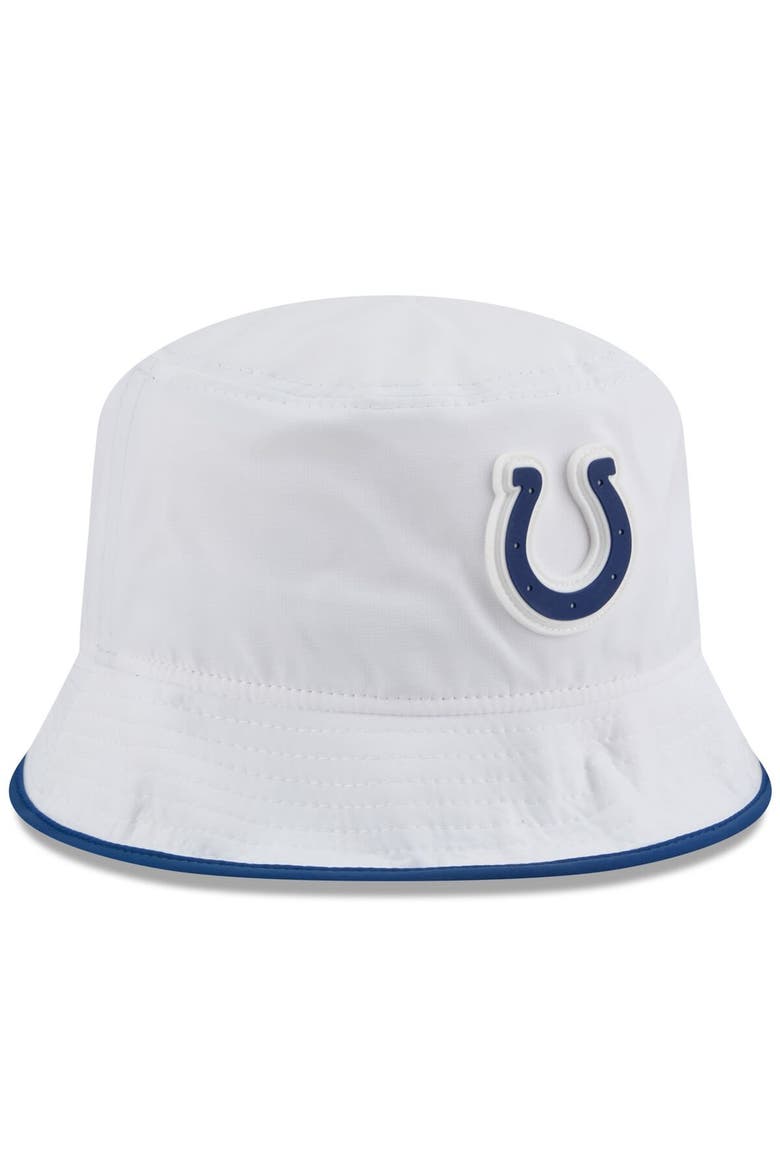 Men's New Era  White Indianapolis Colts 2025 NFL Training Camp Stretch Bucket Hat, Alternate, color, White