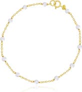 The Lovery Fine Jewelry Pearl Bead Chain Bracelet