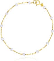 The Lovery Fine Jewelry Pearl Bead Chain Bracelet
