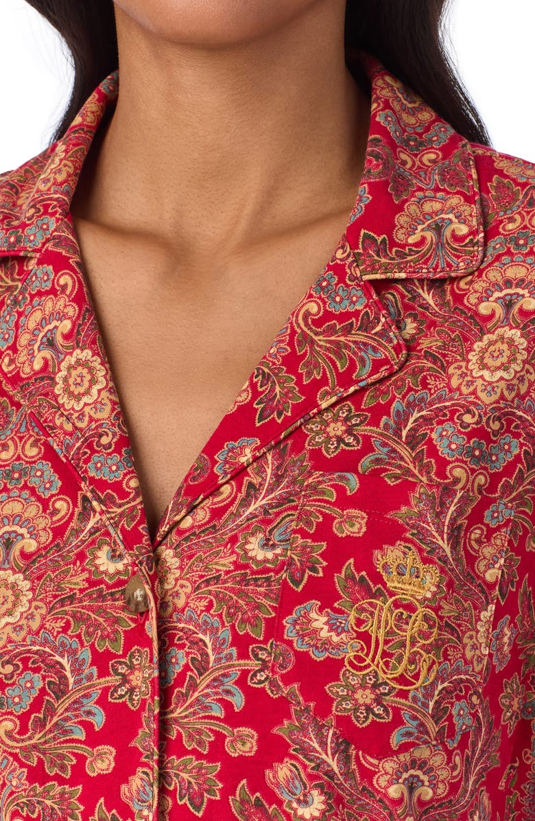 Lauren Ralph Lauren Print Cotton Blend Pajamas, Alternate, color,