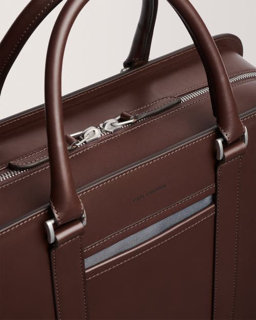 Carl Friedrik Palissy Overnight Briefcase In Chocolate