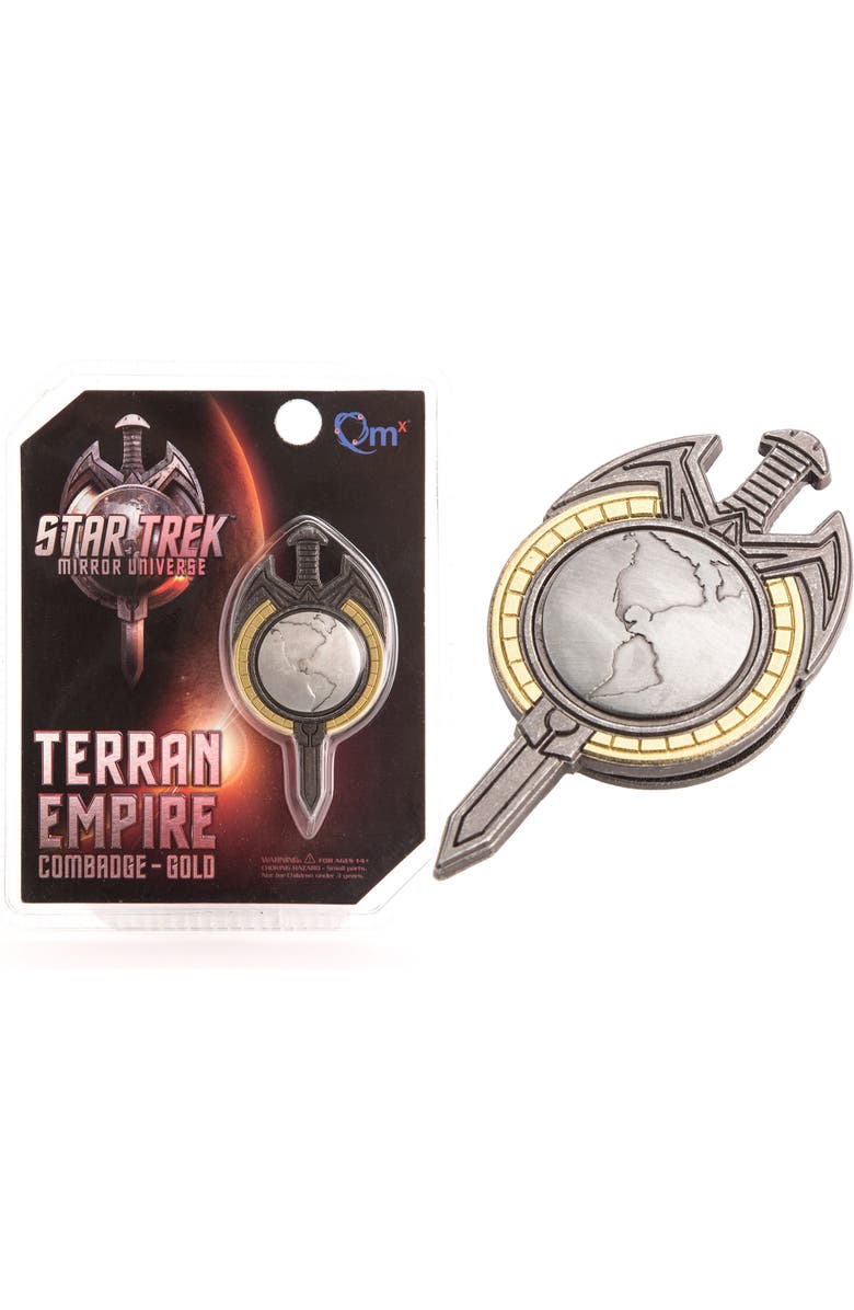 Quantum Mechanix Star Trek, TNG Mirror Universe Magnetic Insignia Badge, Alternate, color, Multicolored
