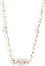 Kiara by Ki-Ele Michelle Dainty Shell & Freshwater Pearl Necklace