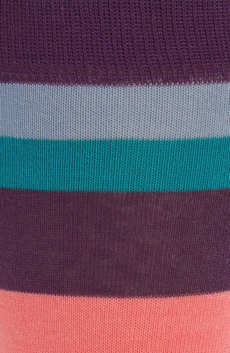 Paul Smith Artist Stripe Organic Cotton Blend Dress Socks, Alternate, color, Green Multi