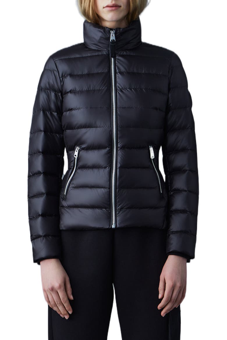 Wool Blend Coat with Leather Sleeves, Alternate, color, BLACK