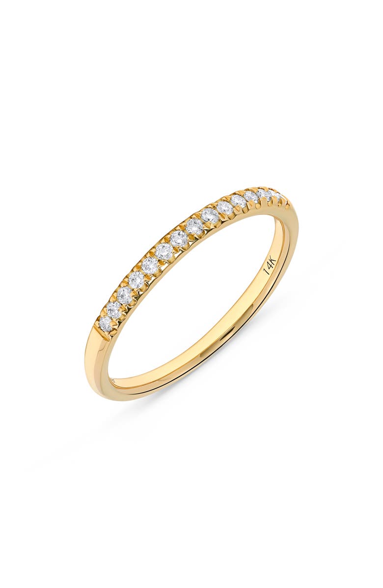 H.J. Namdar 14K Gold Prong Set Diamond Ring - 0.15 ctw, Main, color, Yellow Gold