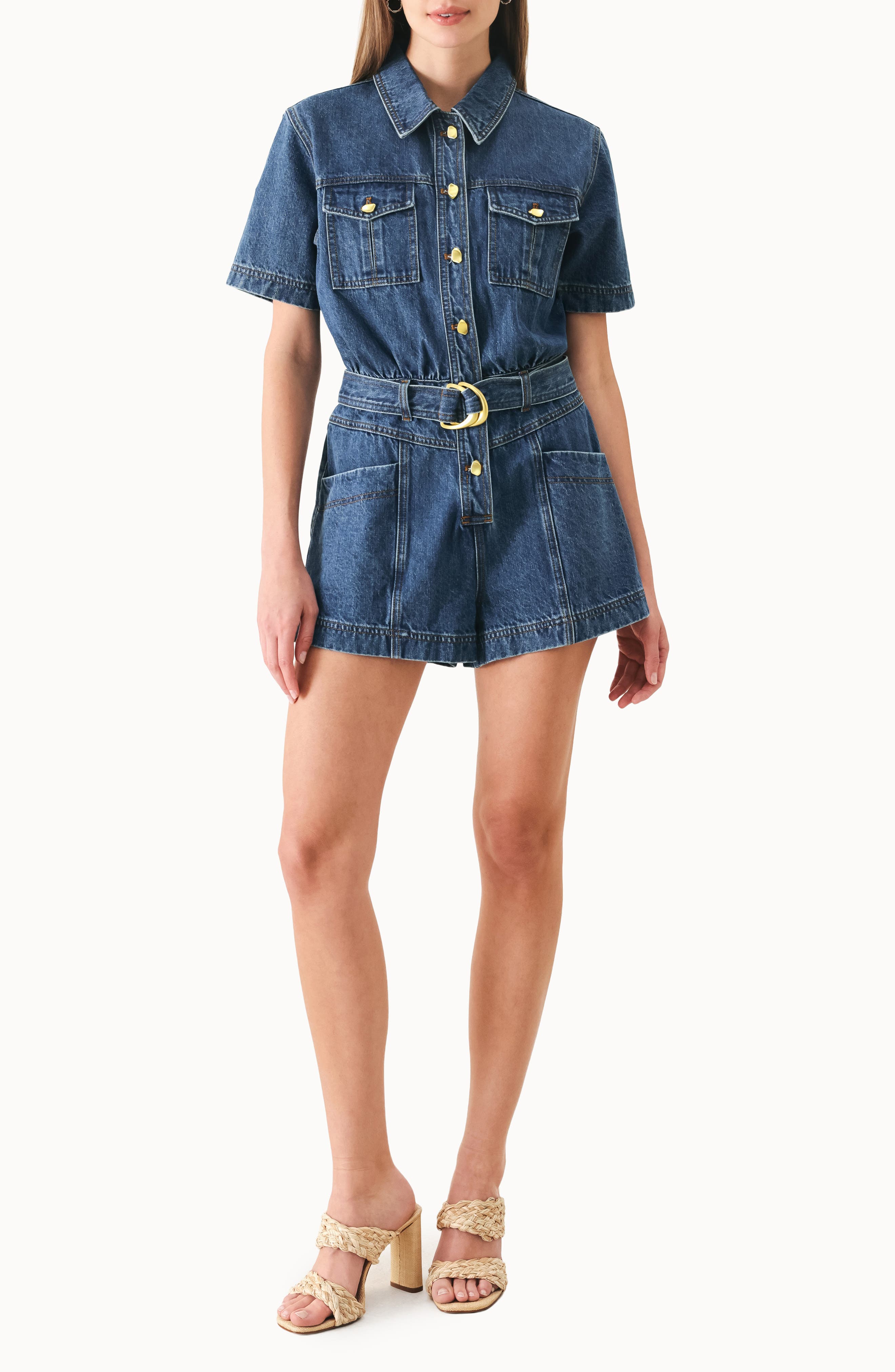 Denim Romper