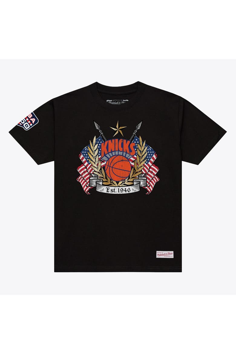 Men's Mitchell & Ness Black New York Knicks Allegiance T-Shirt, Main, color, Black