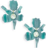 Lele Sadoughi Small Crystal Lily Earrings