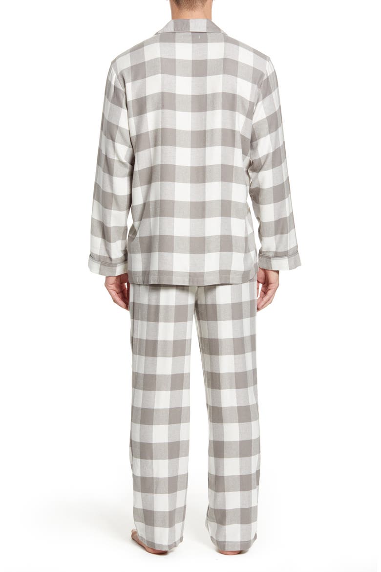 Family Flannel Pajamas, Alternate, color, GREY FROST CHECK