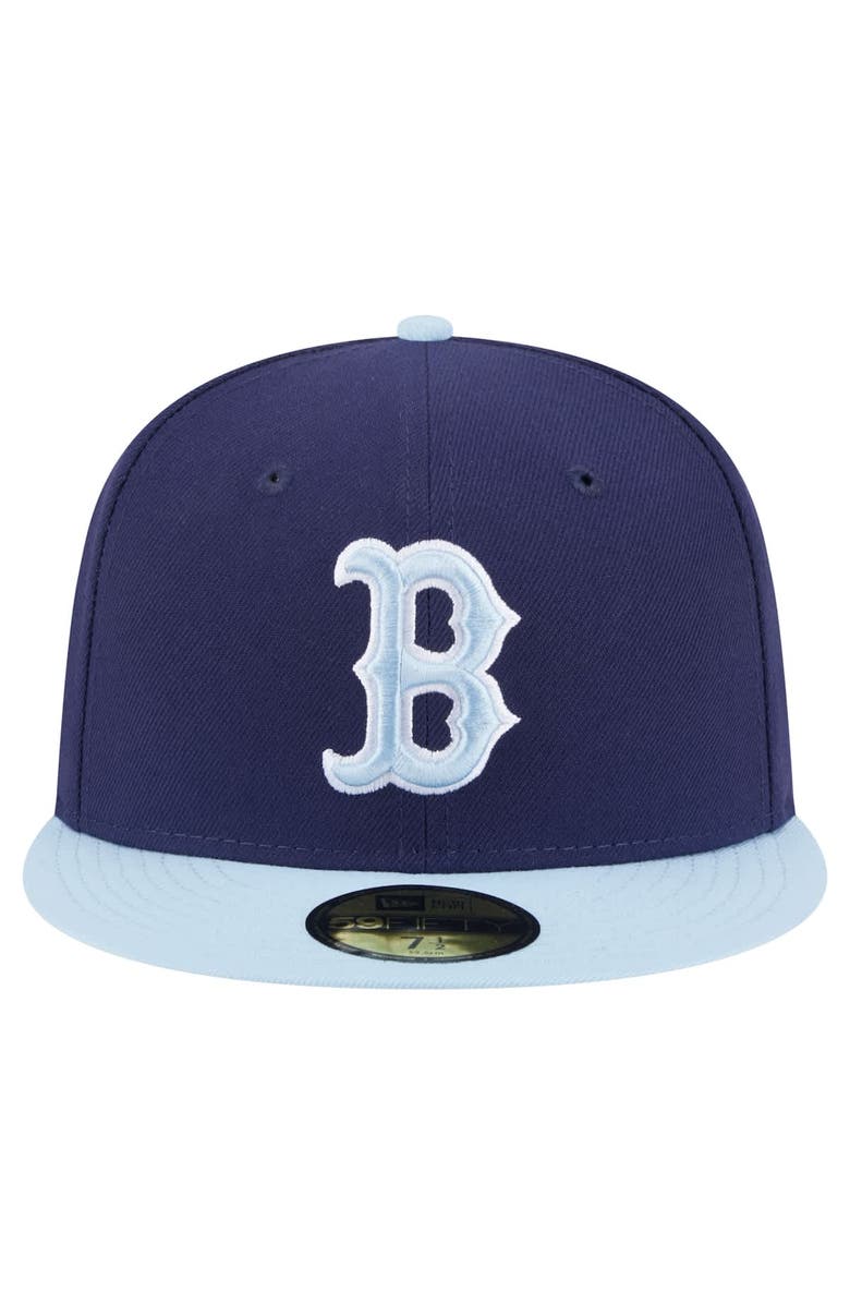 New Era Men's New Era Navy/Light Blue Boston Red Sox Color Pack 2-Tone 59FIFTY Fitted Hat, Alternate, color, 