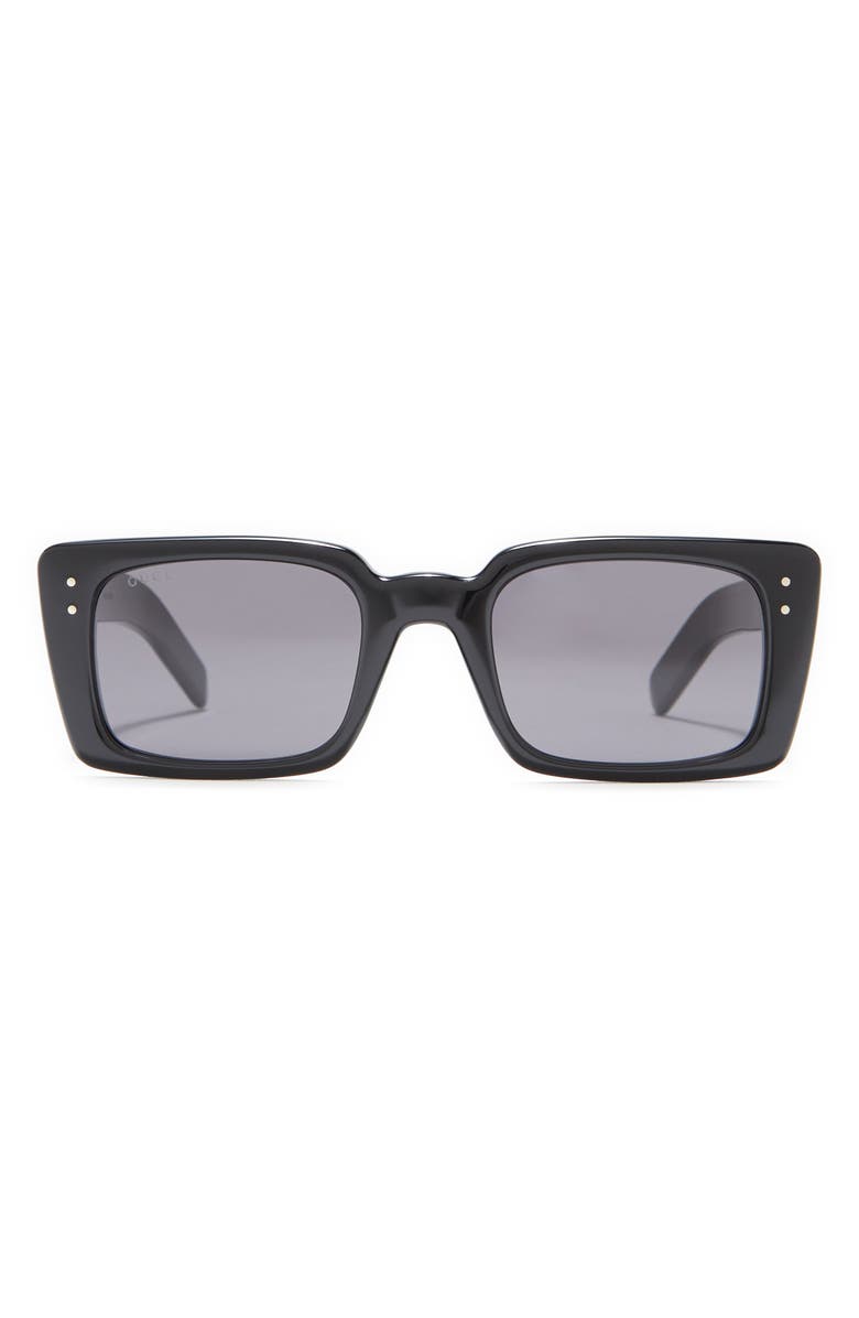 Gucci 52mm Rectangle Sunglasses, Main, color,