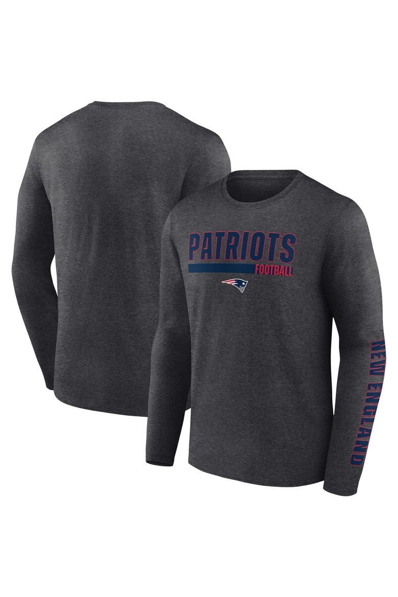 Men's Fanatics Branded Charcoal New England Patriots Long Sleeve T-Shirt, Alternate, color, Charcoal