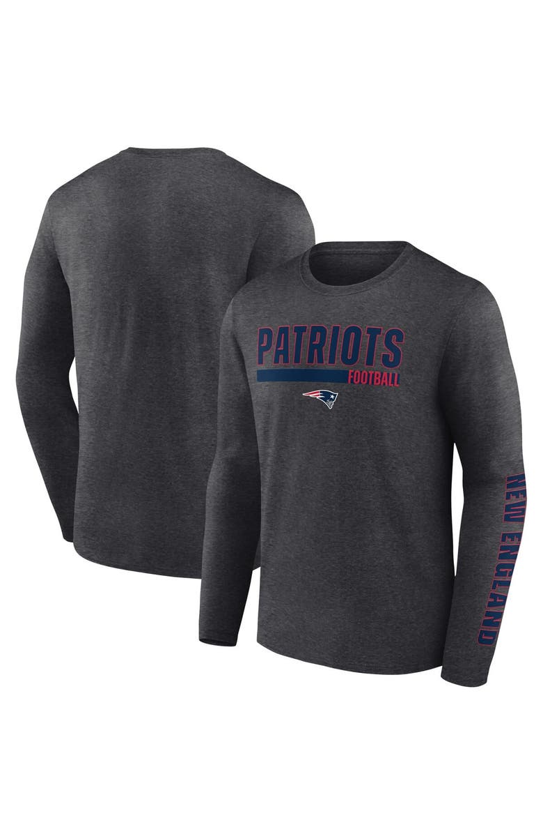 FANATICS Men's Fanatics Branded Charcoal New England Patriots Long Sleeve T-Shirt, Alternate, color,