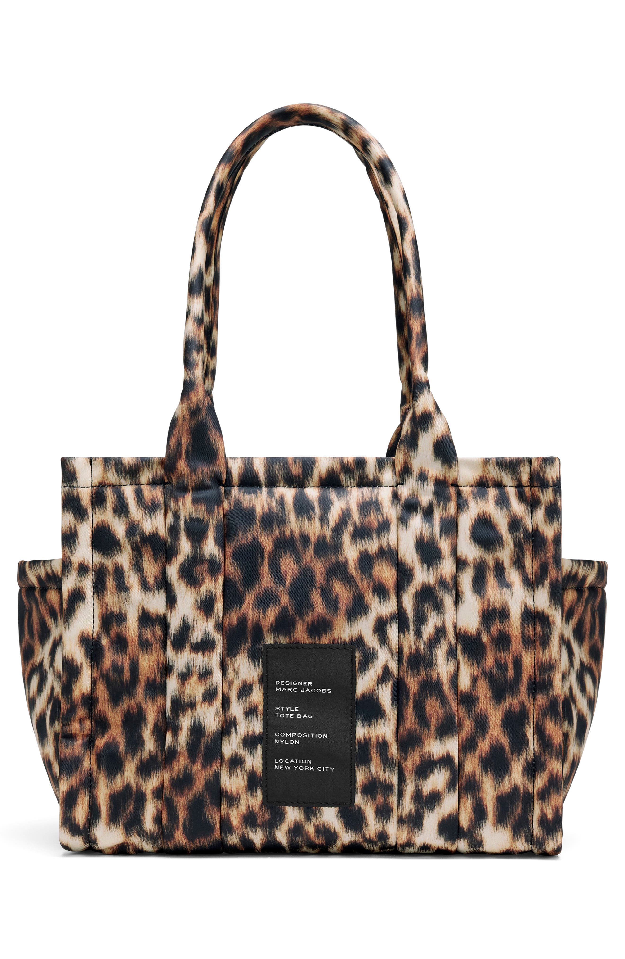 The Medium Tote Leo Puffy Nylon Tote, Alternate, color, BROWN MULTI