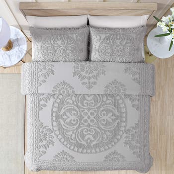 Medallion Cotton Chenille Bedspread