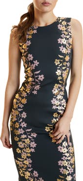 Cynthia Rowley Sleeveless Bonded Midi Dress