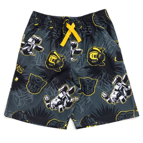 Transformers T-shirt & Athletic Mesh Shorts Set In Gray