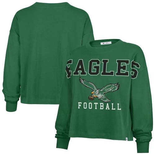 47 Brand '47 Kelly Green Philadelphia Eagles Outreach City Oversized Long Sleeve T-shirt