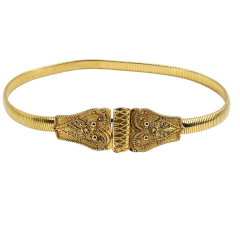 Vintage 1970's Costume Gold Snake Chain Stretch Belt