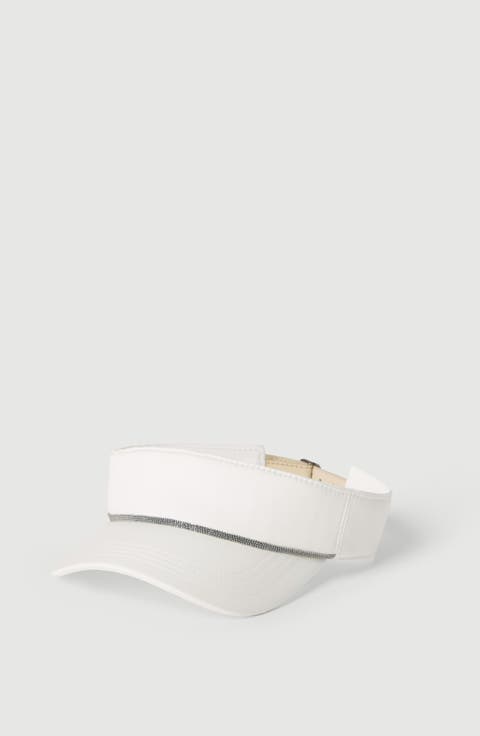 Nylon visor with shiny band