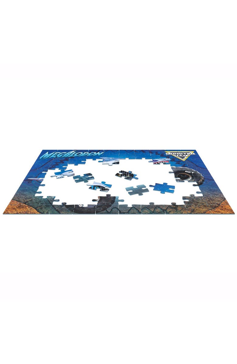 Eurographics Monster Jam Puzzle & Lunch Box Megalodon, 100Piece Jigsaw, Alternate, color, Multicolored