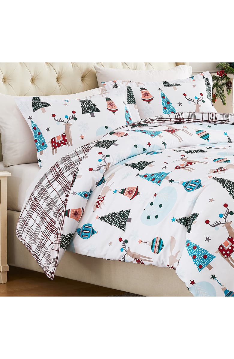 SOUTHSHORE FINE LINENS Winter Wonderland Oversize Holiday Duvet Set, Alternate, color, Winter Wonderland
