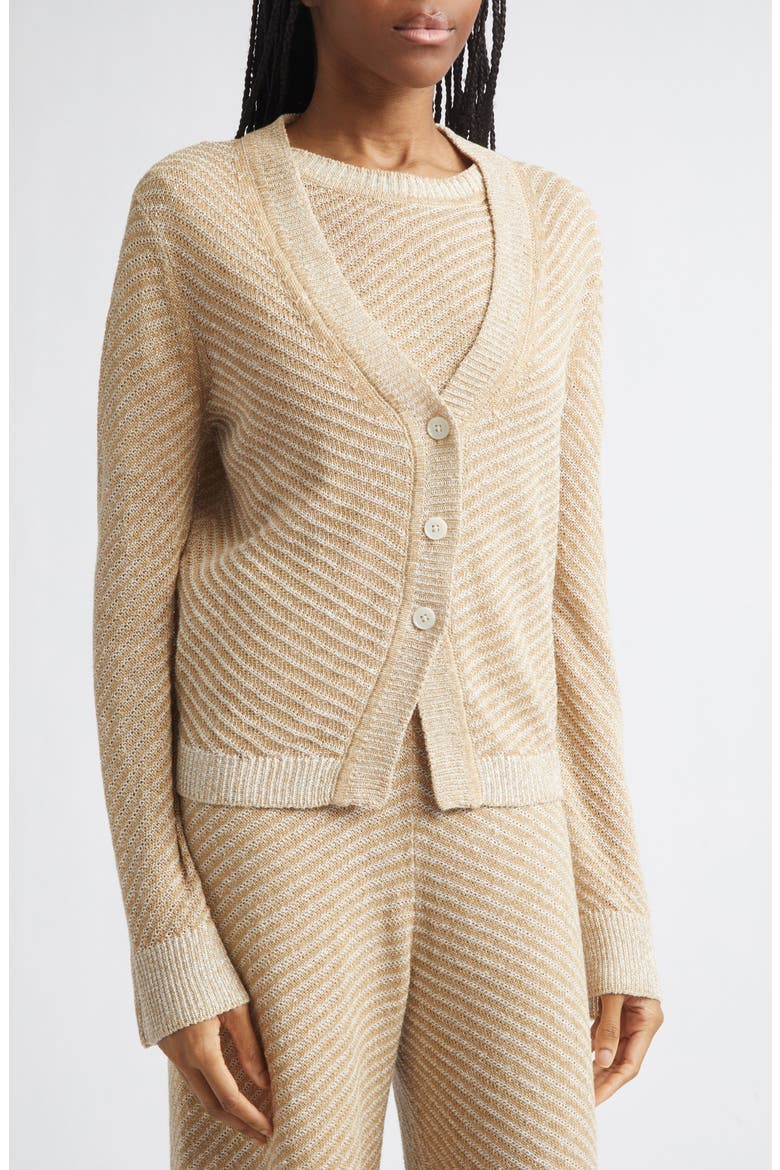 Bobby V-Neck Linen Cardigan, Alternate, color, DRIFTWOOD