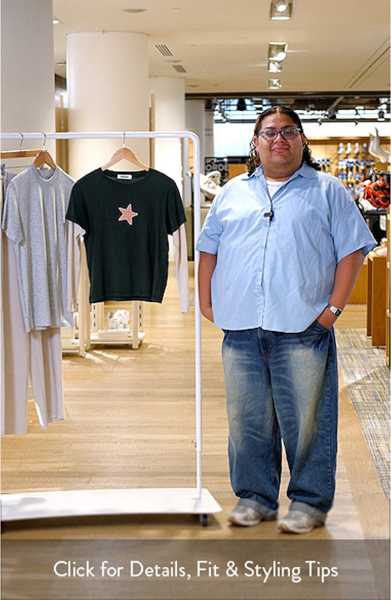 Appliqué Star Layered Long Sleeve T-Shirt, sales video thumbnail