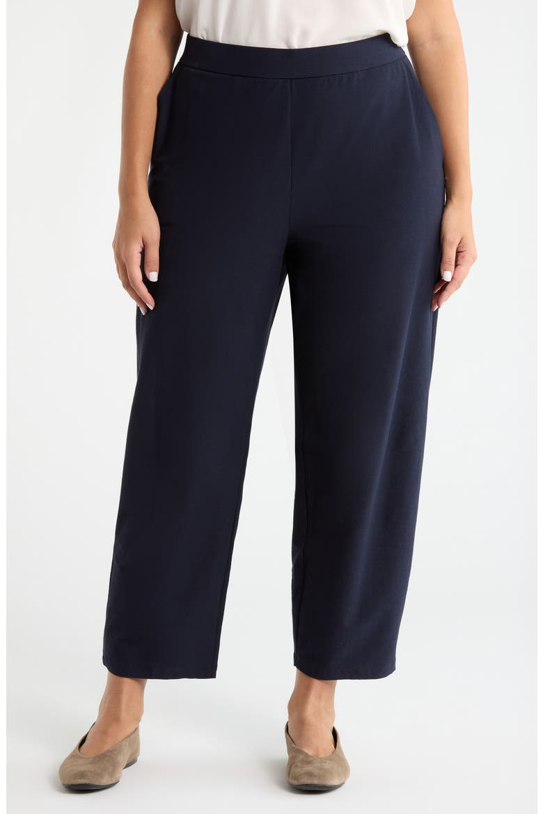 High Waist Ankle Barrel Leg Pants, Main, color, INK