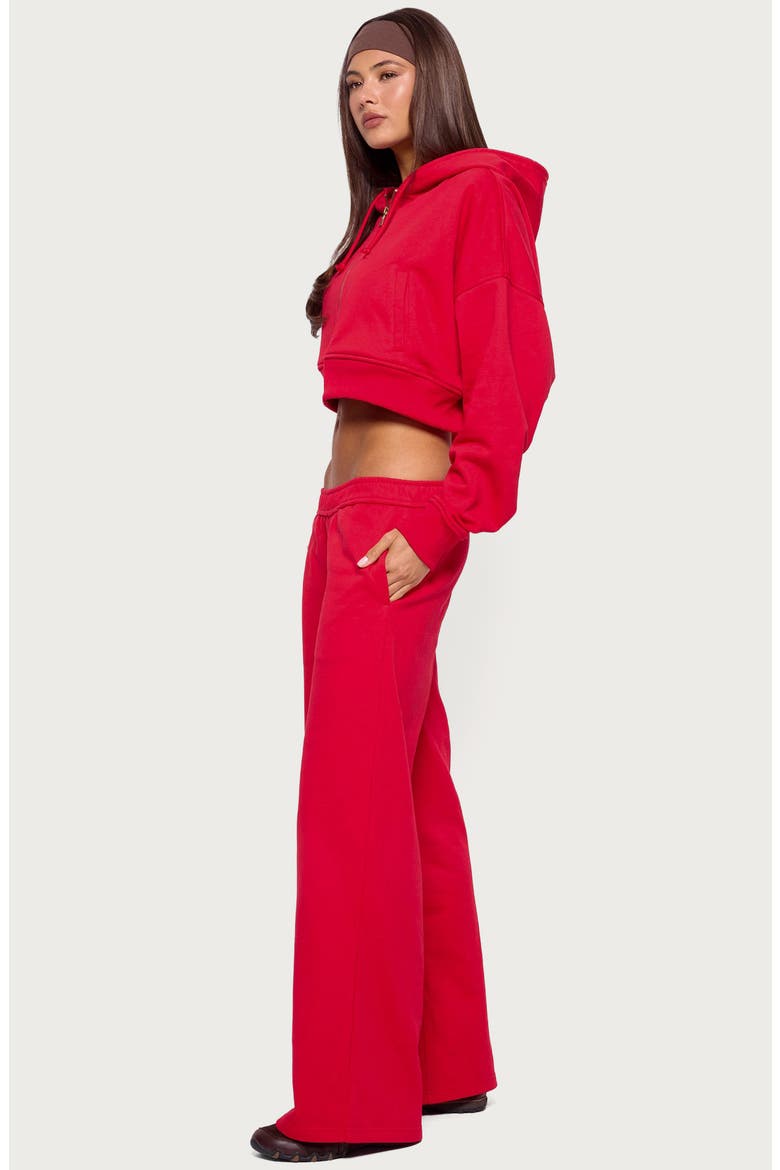 Byrdi Wide Leg Sweatpants, Alternate, color, RED
