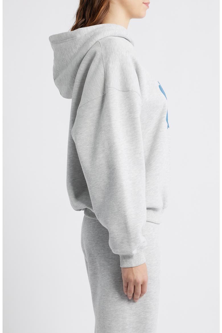 Puffy Logo Hoodie, Alternate, color, GREY