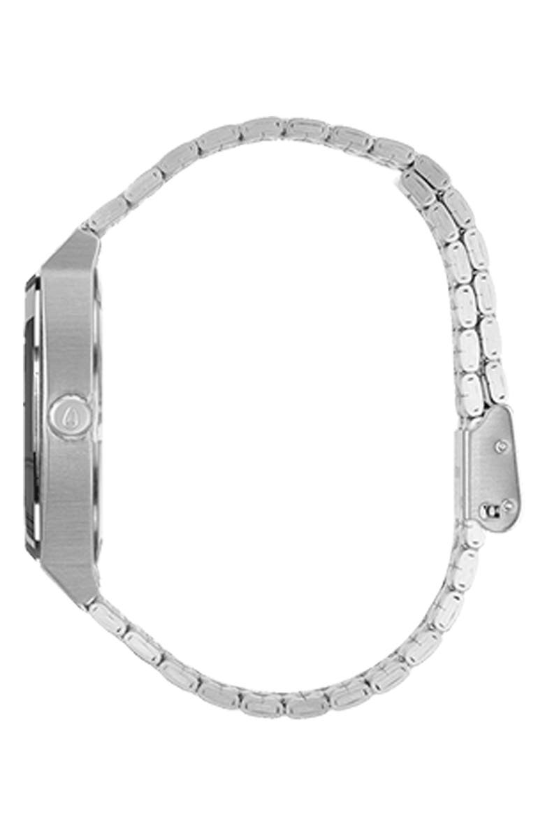Nixon Time Teller Bracelet Watch, 37mm, Alternate, color, Silver / Coral