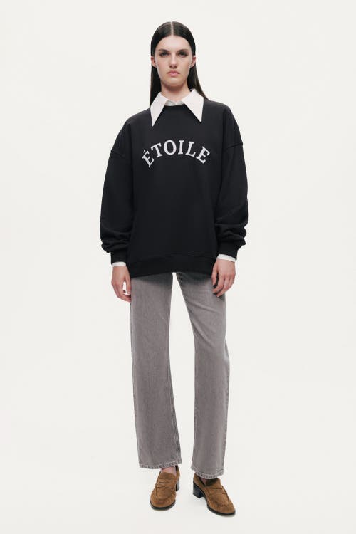 Nocturne Woven Text Logo Sweatshirt In Black