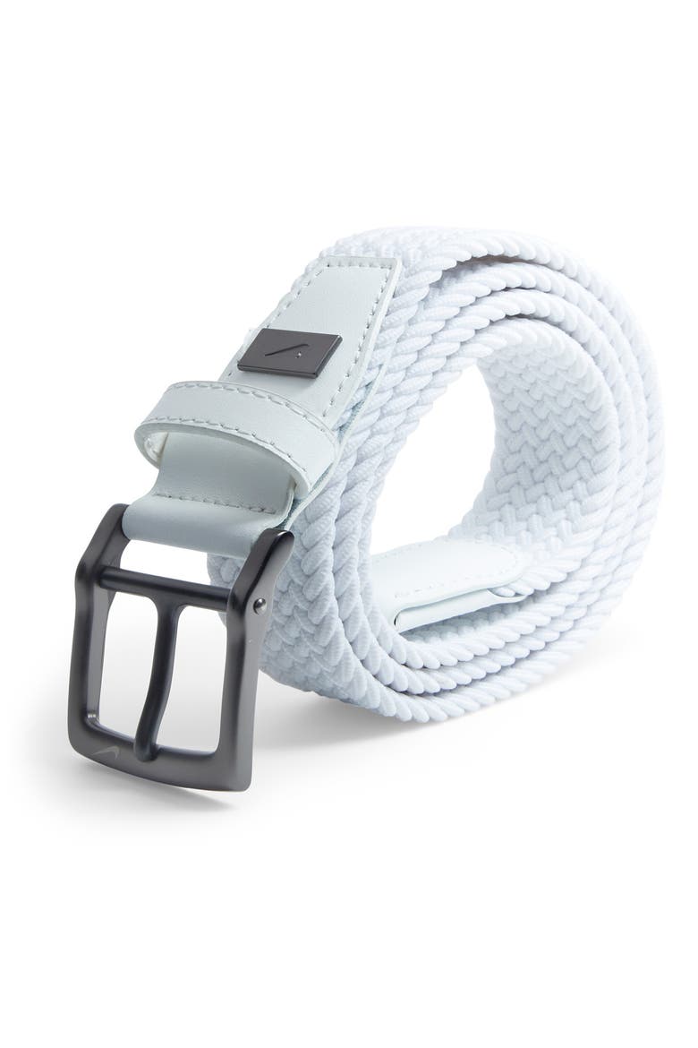 Woven Stretch Belt, Alternate, color, WHITE