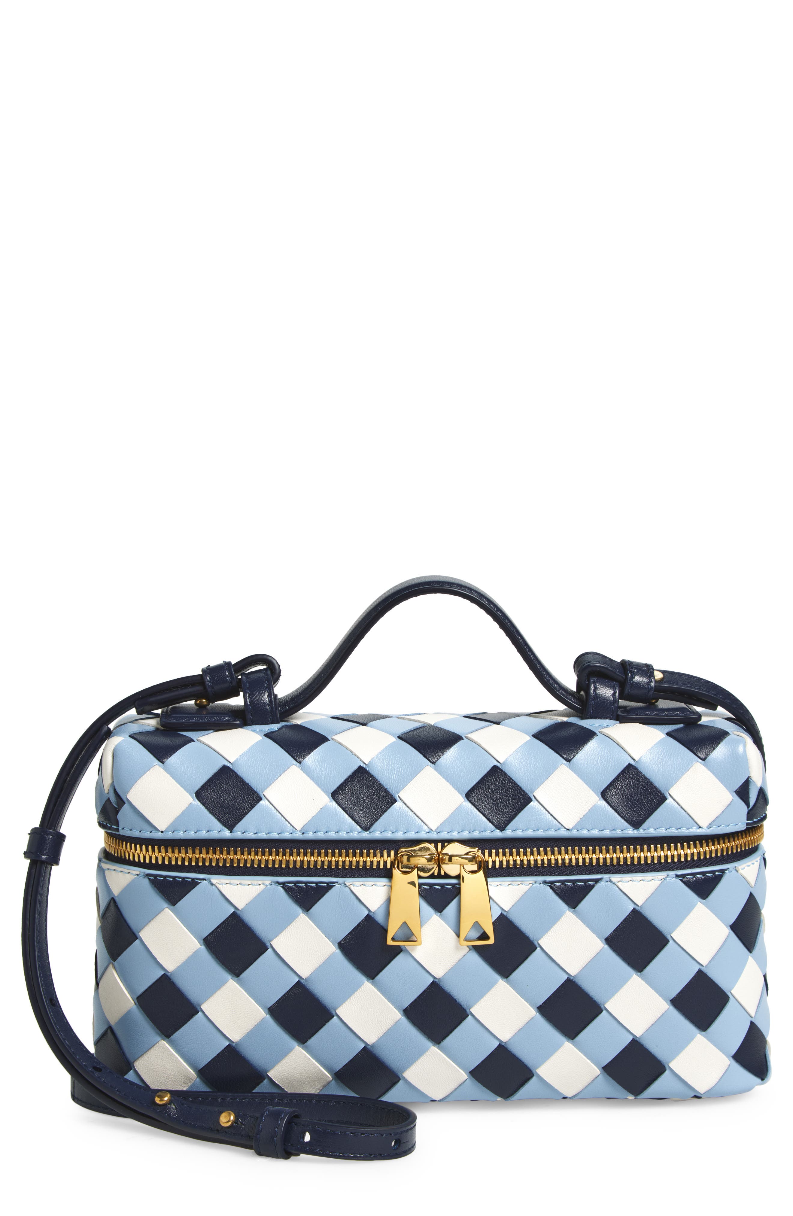 Bottega Veneta Bang Bang Tricolor Intrecciato Vanity Case, Main, color, 