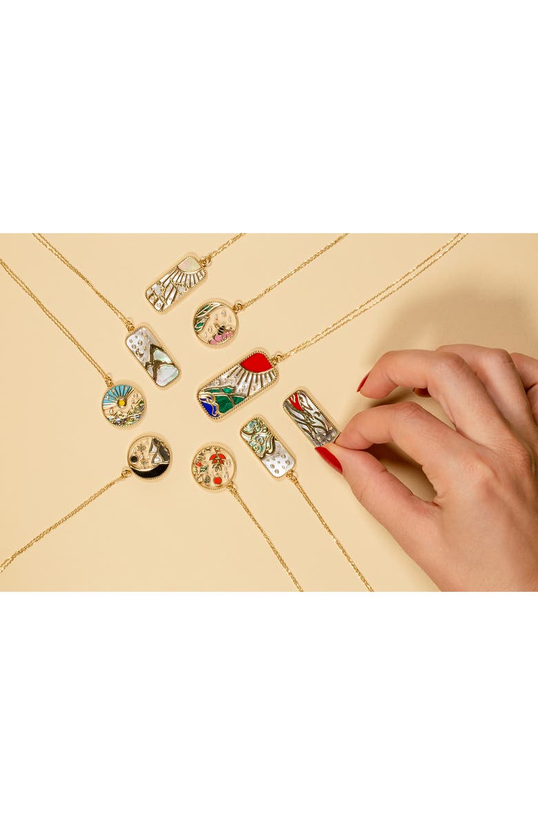 L'Atelier Nawbar Elements of Love Fire Pendant Necklace, Alternate, color, Black Pearl/ Red Coral