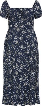City Chic Abbigail Floral Print Short Sleeve Midi Dress