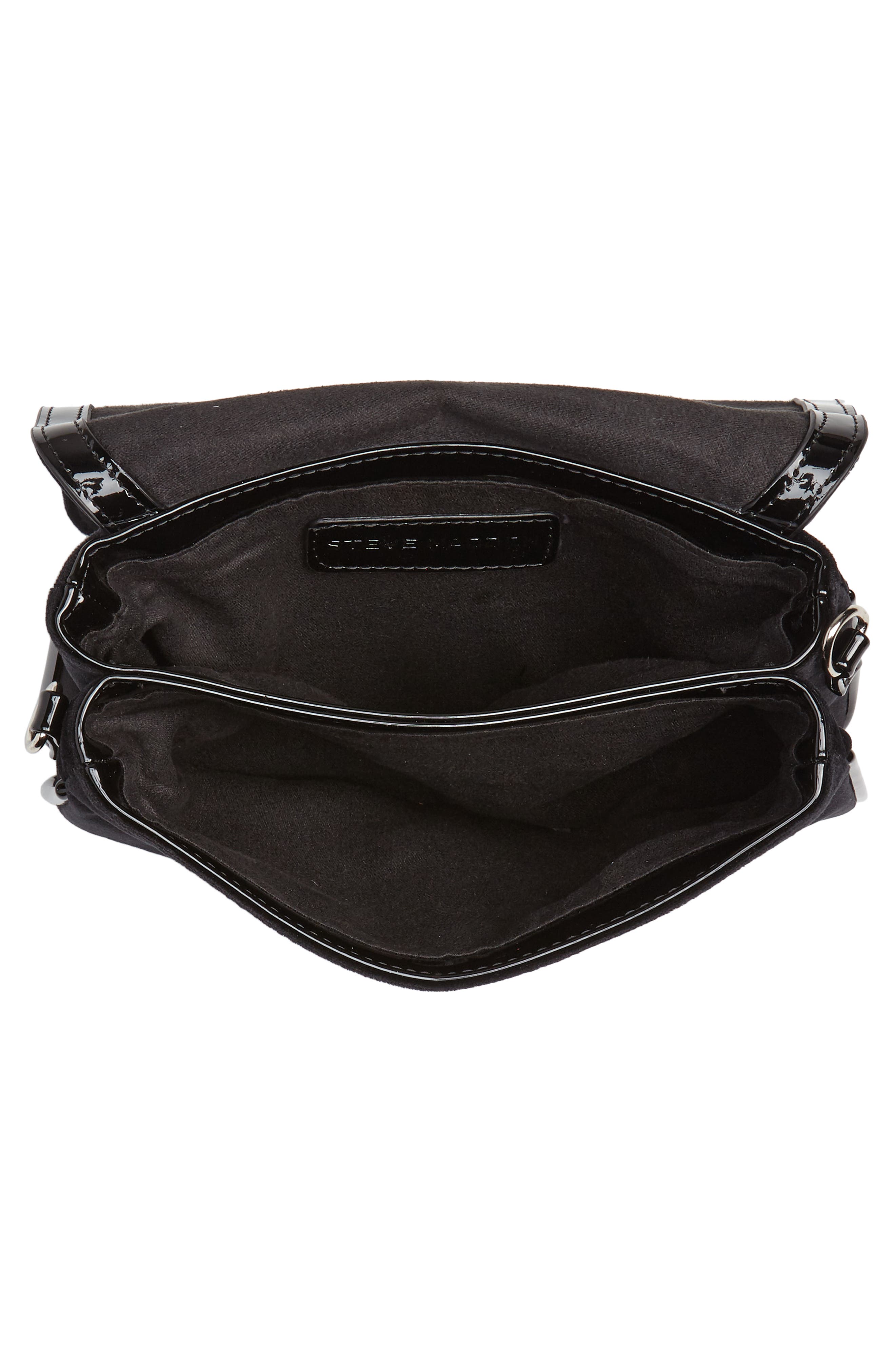 Velvet Crossbody Bag, Alternate, color, BLACK