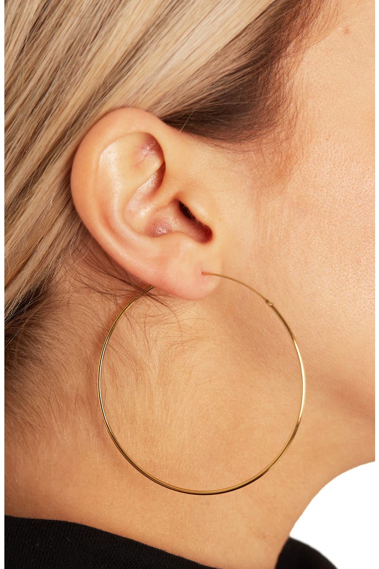 Argento Vivo Extra Large Endless Hoop Earrings, Alternate, color, GOLD