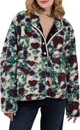 SAACHI Floral Faux Shearling Pullover