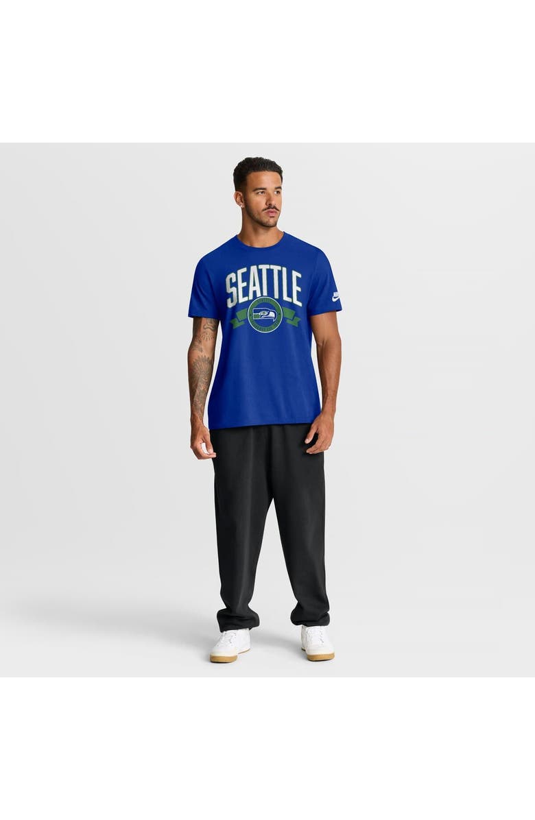 Nike Men's Nike Royal Seattle Seahawks Rewind Front and Back Hit Essential T-Shirt, Alternate, color, Royal