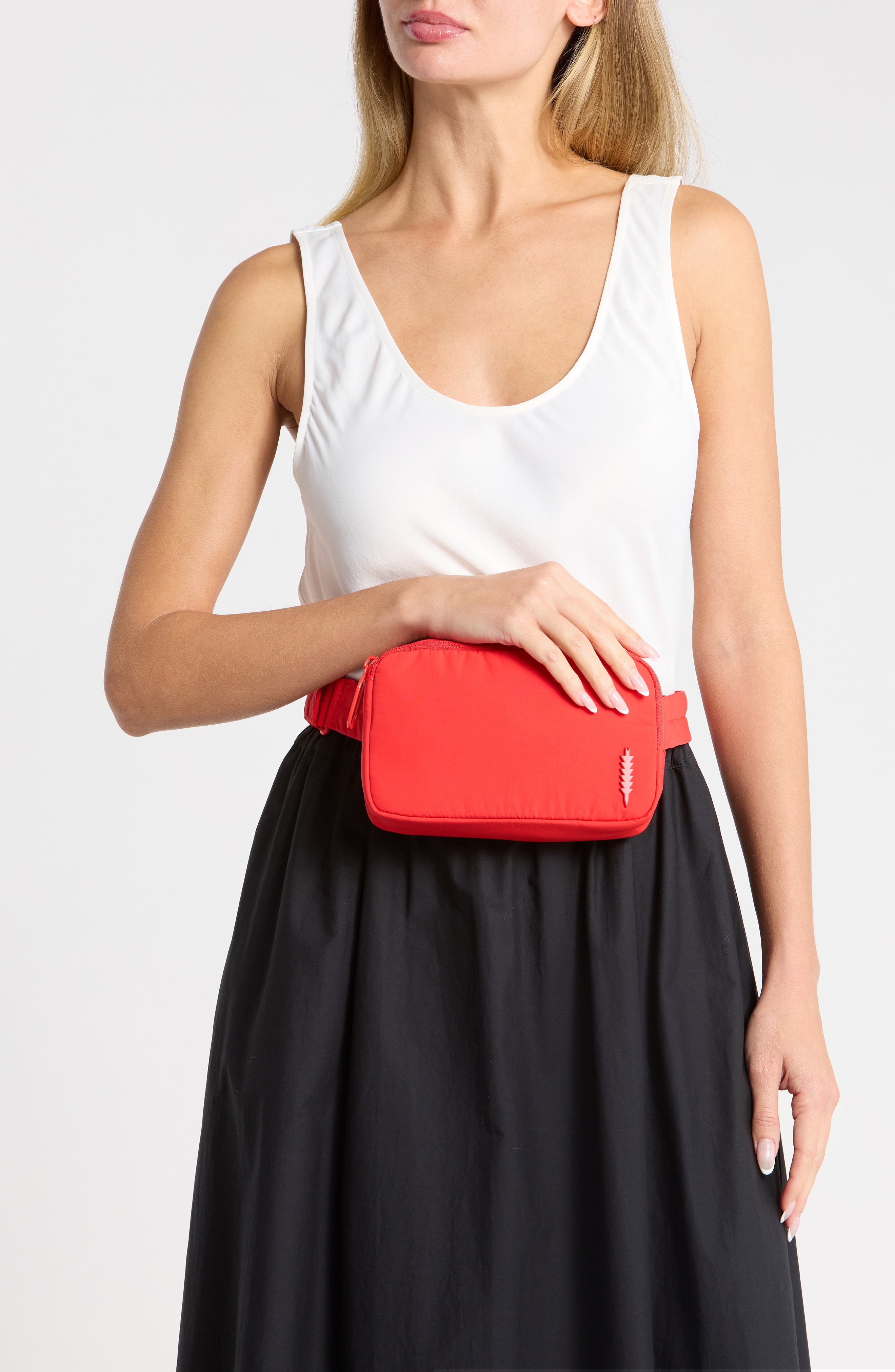 Emery Sling Phone Belt Bag, Alternate, color, TOMATO