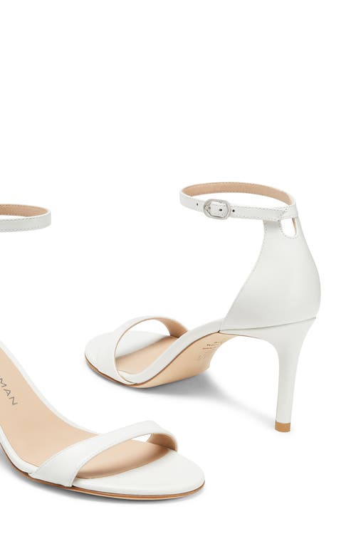 Stuart Weitzman Merinda Leather Sandals In White