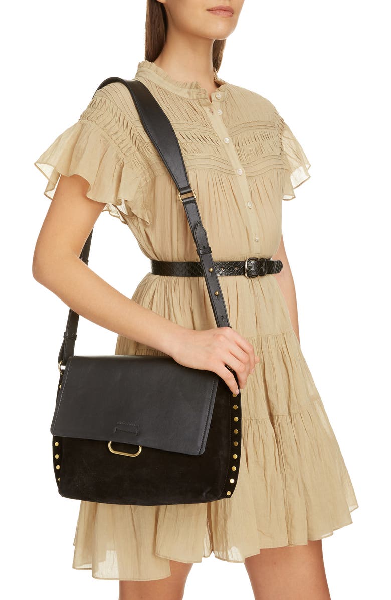 Isabel Marant Asli Leather Shoulder Bag, Alternate, color,